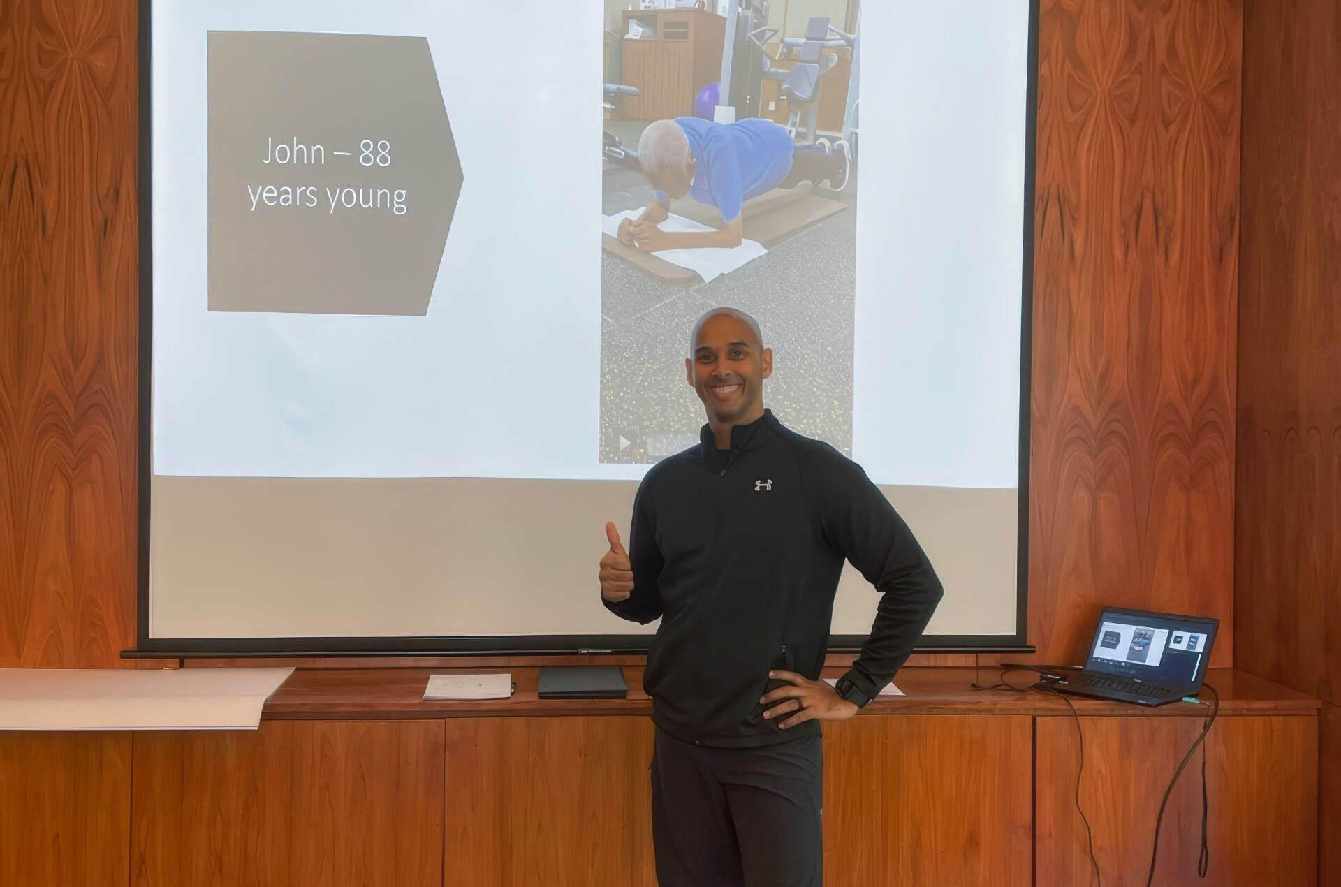 Founder and CEO Health Coach Nik at Wellness conference